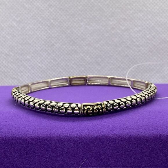💛 NWT Gold & Silver Tone Stretch Bracelet - Picture 1 of 3